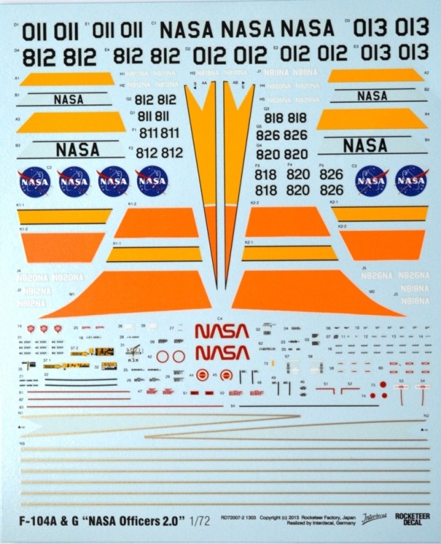 Декали для F-104 NASA