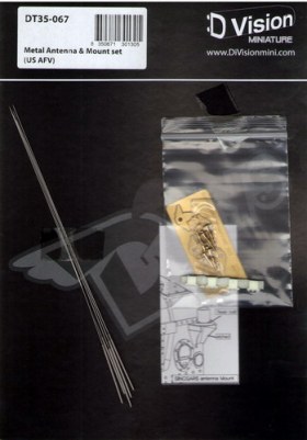 US AFV Metal antenna & Mount set