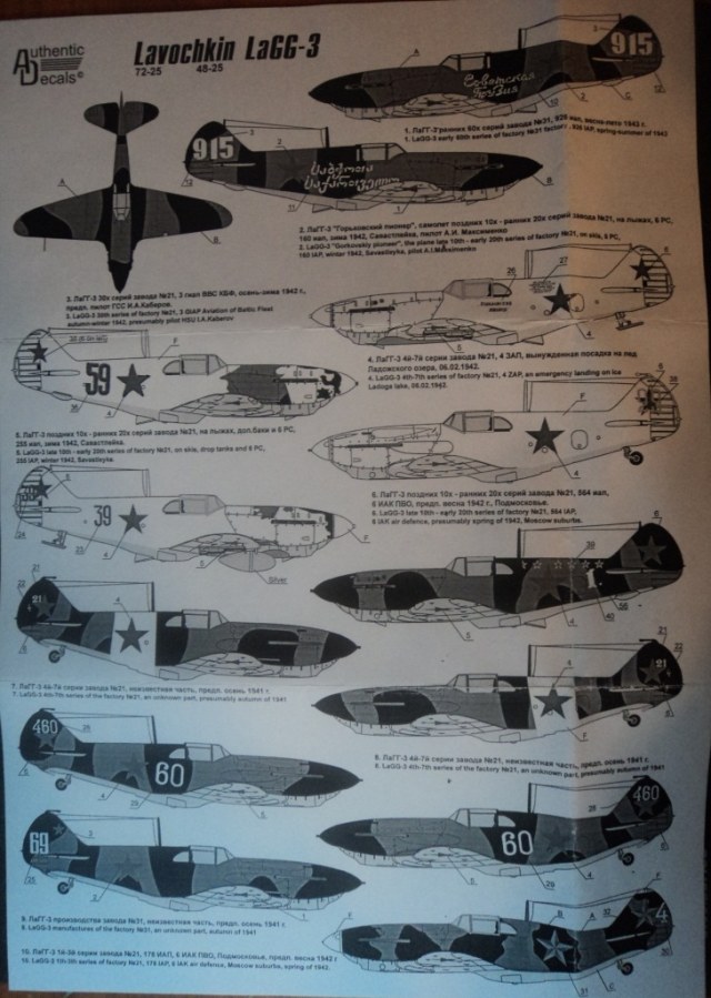 ЛаГГ-3 декали