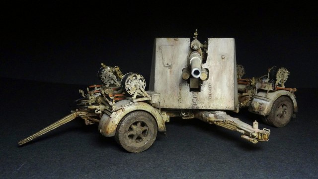 German anti-aircraft gun 88mm Flak 36. Март 1945, Восточный фронт, Курляндский котел.