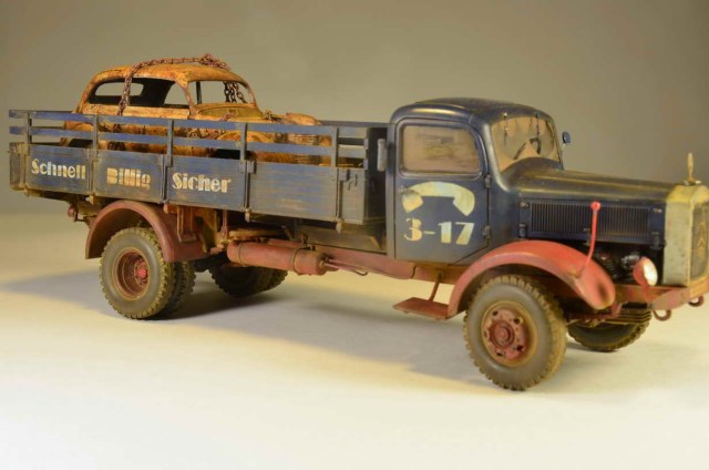 Два трудяги. Mercedes L4500 (Звезда), Opel Kadett K38 (ICM), 1:35.