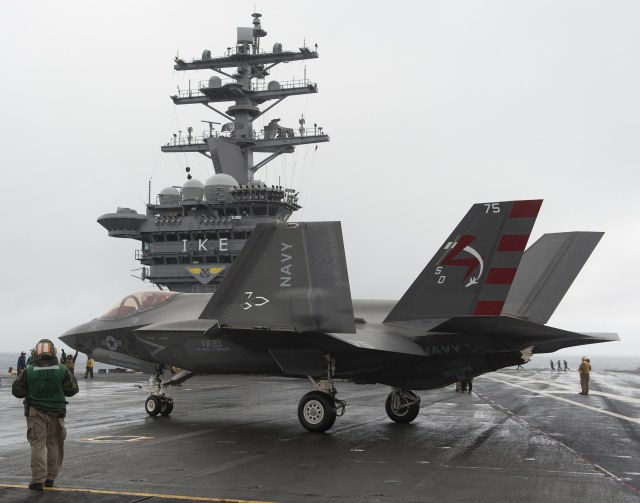 F-35C_Lightning_II_of_VX-23_on_USS_Eisenhower_(CVN-69)_in_October_2015.jpg