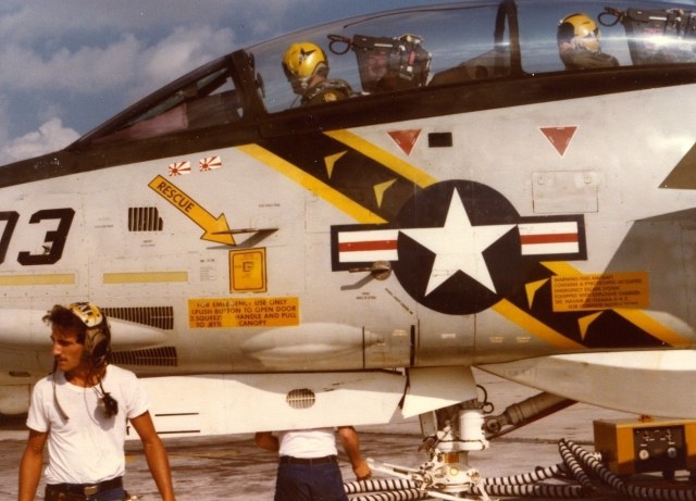 F-14A Victory 203, VF-84 Jolly Rogers during the filming of The Final Countdown.jpg