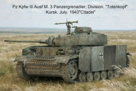 Pz Kpfw III Ausf М.3 Panzergrenadier. Division. "Totenkopf" Kursk.July.1943"Citadel"