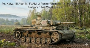 Pz.Kpfw.-III Ausf M.FLAM. 2 Panzerregiment. 16. Panzerdivision. Frühjahr 1944 Westukraine