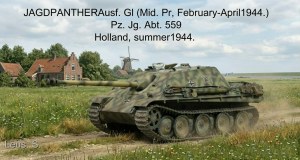 JAGDPANTHERAusf.Gl (Mid.Pr,February-April1944.) Pz.Jg.Abt.559 Holland,summer1944.