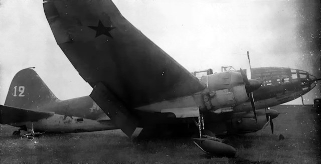 Ilyushin DB-3F of the 100 DBP crashed during taking off.jpg