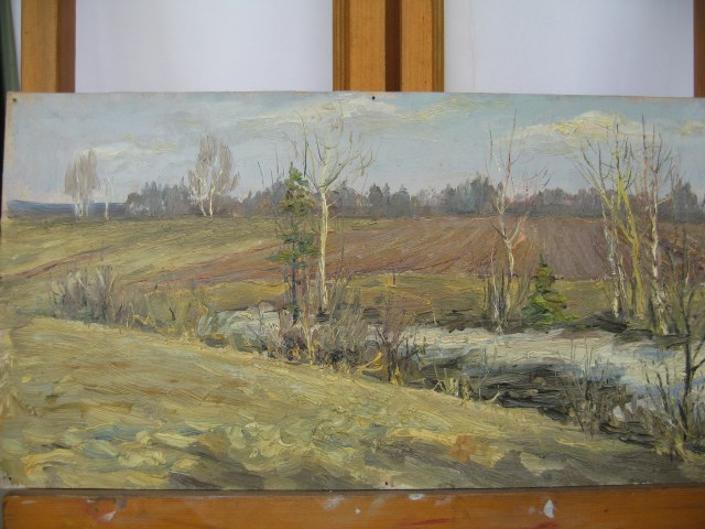 Абрамцевские просторы. Весна. худ. А.И. Орлов.JPG