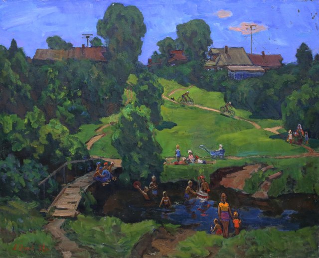 д. Мутовки. Теплый день.худ. А.И. Орлов.jpg