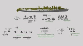 Набор на миноносцы Стерегущий /Сильный в масштабе-1:200