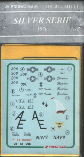 Декаль 1/72 на F-18C Hornet из состава эскадрильи VFA-132 "Privateers"