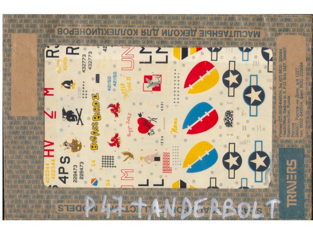 декаль Republic P-47 Tanderbolt   Travers 1/72