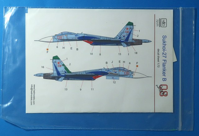 Декаль для Су-27 "Липецкая акула"