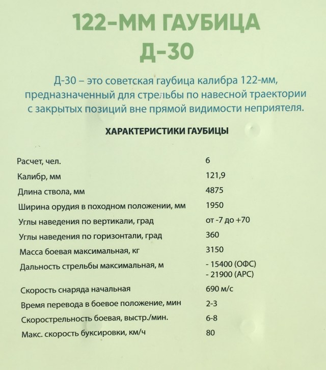 122-мм гаубица Д-30 (Тюмень, сквер пограничников)