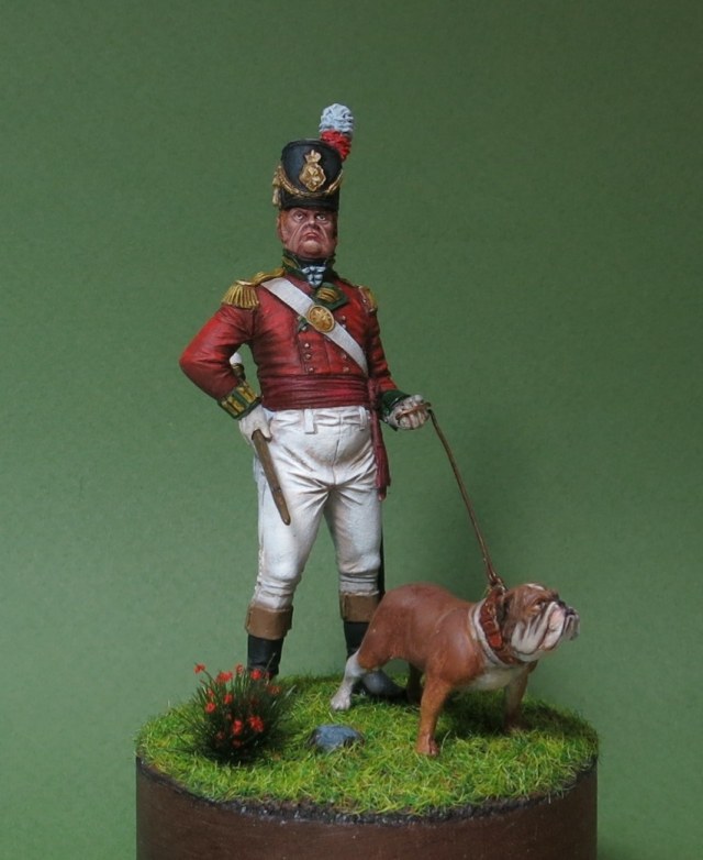 Английский офицер с бульдогом.