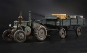 Lanz Buldog с прицепом