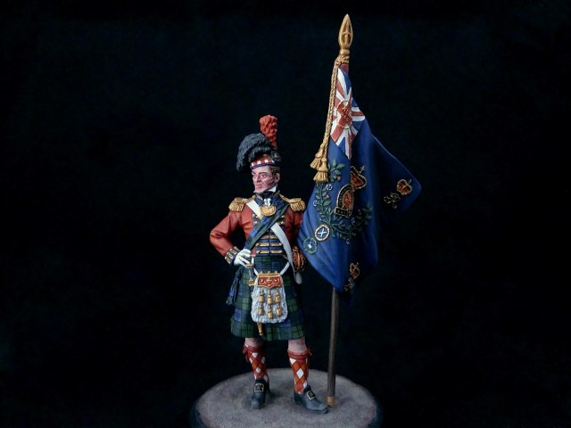 Офицер-знаменосец 42-го (Highland) пехотного полка (Black Watch). Великобритания, 1815 год