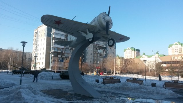 Музей военной техники под открытым небом в г. Новокузнецке.