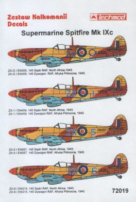 Декаль 1/72 Supermarine Spitfire Mk.IXc