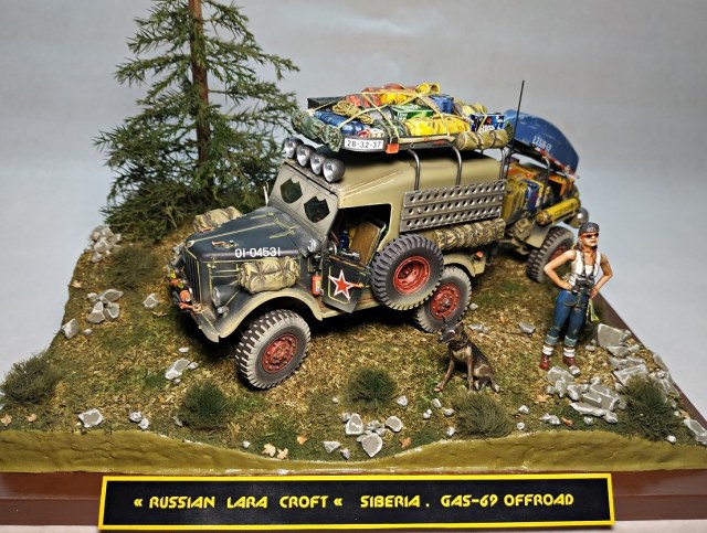 " Russian Lara Croft " Siberia  GAS -69  OffRoud