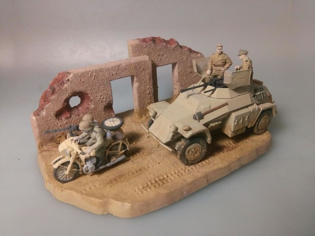 Мотоцикл R12 и Sd.Kfz.222