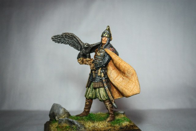 Княжеский дружинник с ловчей птицей
