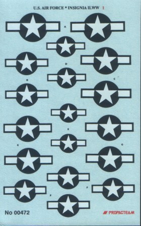 Декаль 1/72 U.S.Air Force Insignia WWII