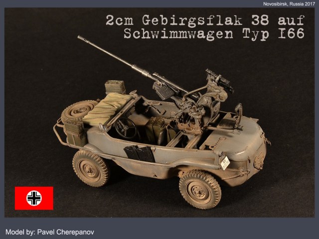 2cm Gebirgsflak 38 auf Schwimmwagen Typ 166