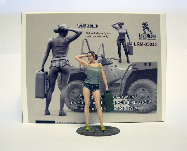 Girl rider with fuel canister