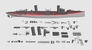 Набор на миноносец Безшумный /Кит в масштабе-1:200