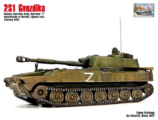 2С1 «Гвоздика», Операция «Z», Донбасс, февраль 2022 г.