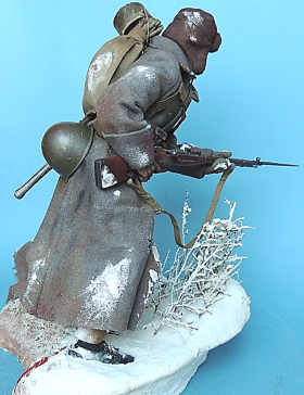 Фигура красноармейца в зимней униформе, 1941-1943 год, масштаб 1/6 (экшен-фигура).