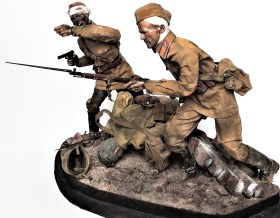 Живые краски (Реконструкция в масштабе 1:6 фрагмента картины П.А. Кривоногова «Защитники Брестской крепости» 1951 г.)