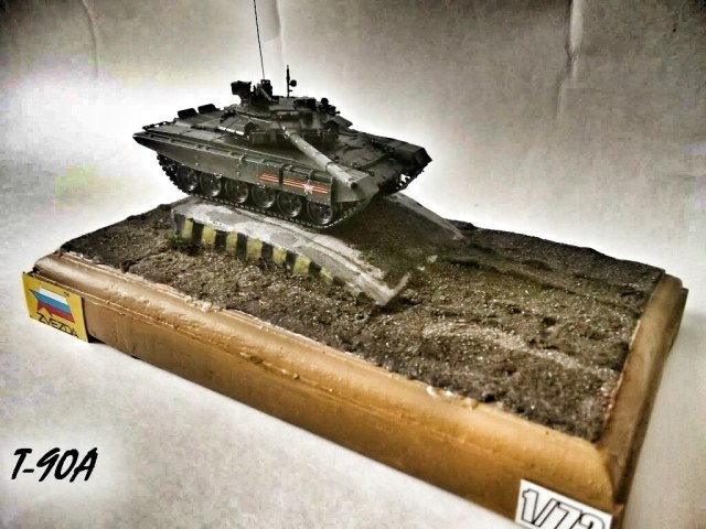 Т-90А на эскарпе