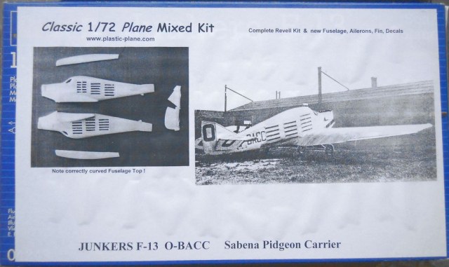 Junkers F13 Sabena O-BACC  Pidgeoncarrier