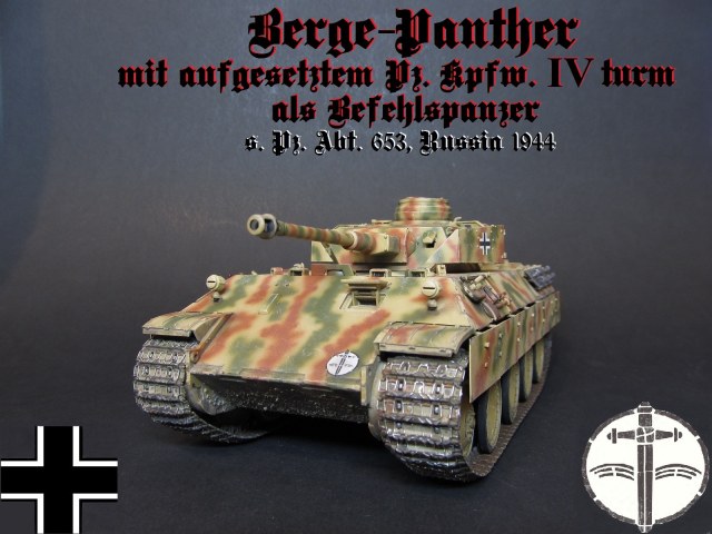 Berge-Panther mit aufgesetztem  Pz.kpfw. IV turm als Befehlpanzer
