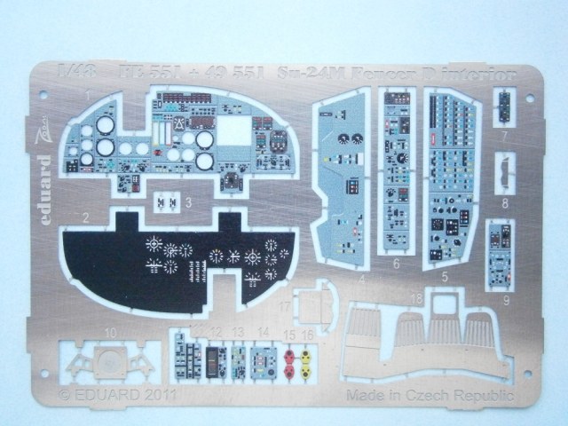 Фототравление  интерьер кабины СУ-24 М
