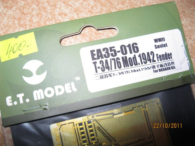 фототравление e.t. MODEL  для Т-34-76 42 г.в.