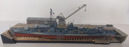 Charlestown Navy Yard Dry Dock & USS DD-742 Frank Knox 1944