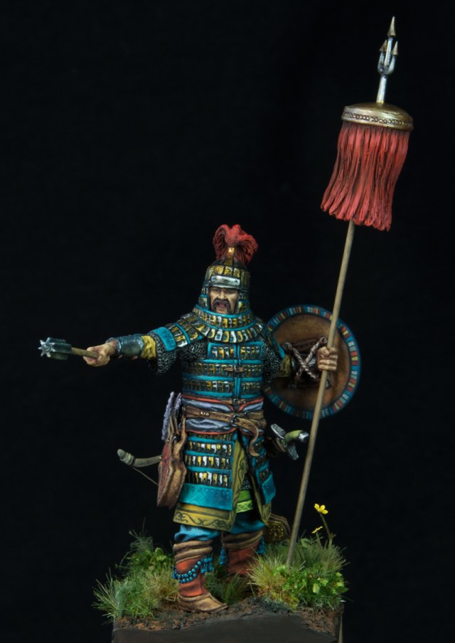 Татаро-монгольский воин с бунчуком, 14 век