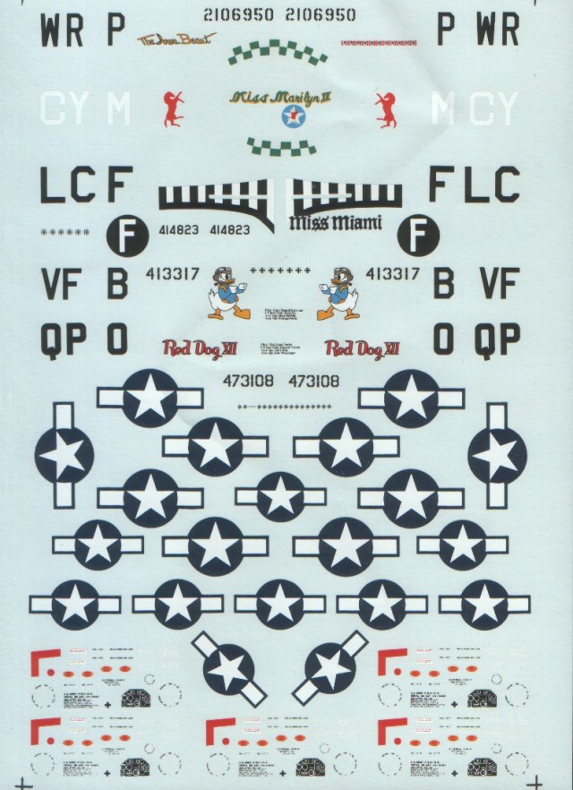 Декаль 1/72 P-51 B&D Mustangs
