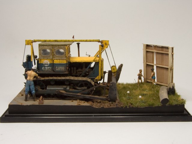 Бульдозер Д-157 на тракторе Сталинец-80