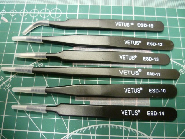 Набор пинцетов ESD10-15