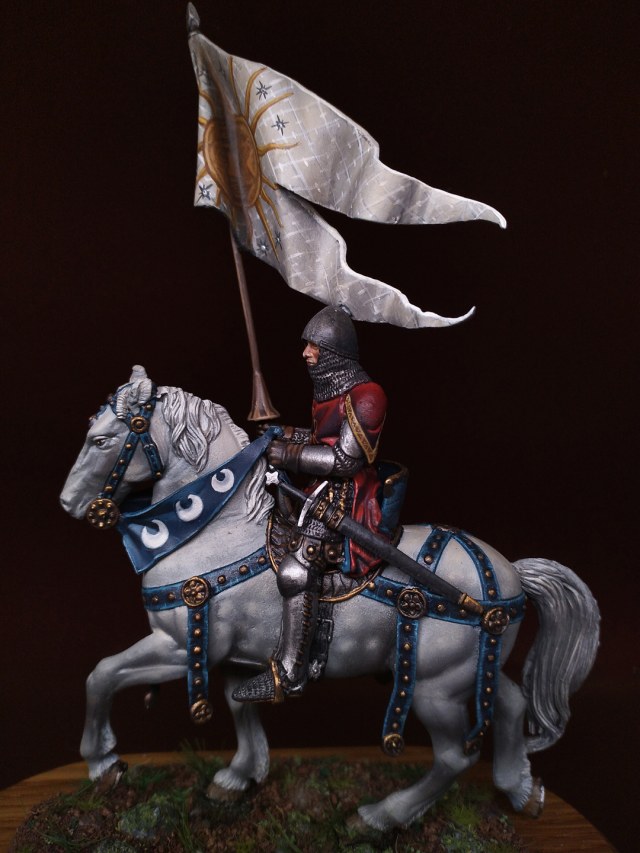 Italian knight standard bearer, 1340-1348.