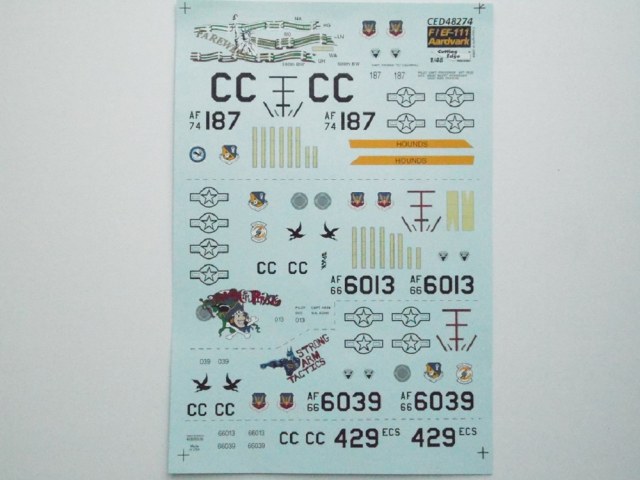 Декаль на F/ EF-111 RAVEN  1 /48