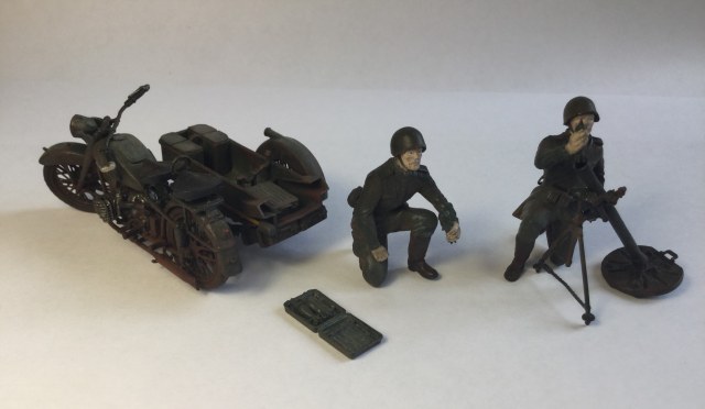 Мотоцикл М72 с минометом 82мм