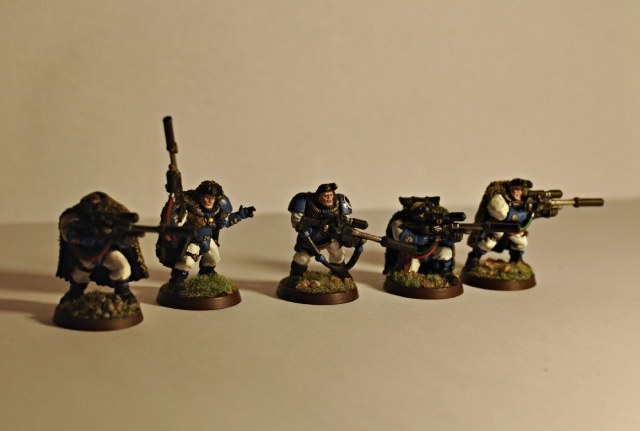 W40k - Скауты ультрамарин со снайперскими винтовками