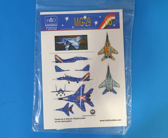 Декаль для МиГ-29 (9.12)