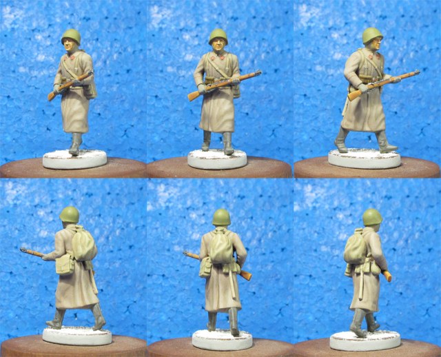 Советский пехотинец в зимней форме. 1:72