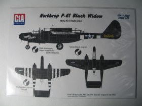 Декаль для FROG/NOVO F170 P-61A "Black Widow"